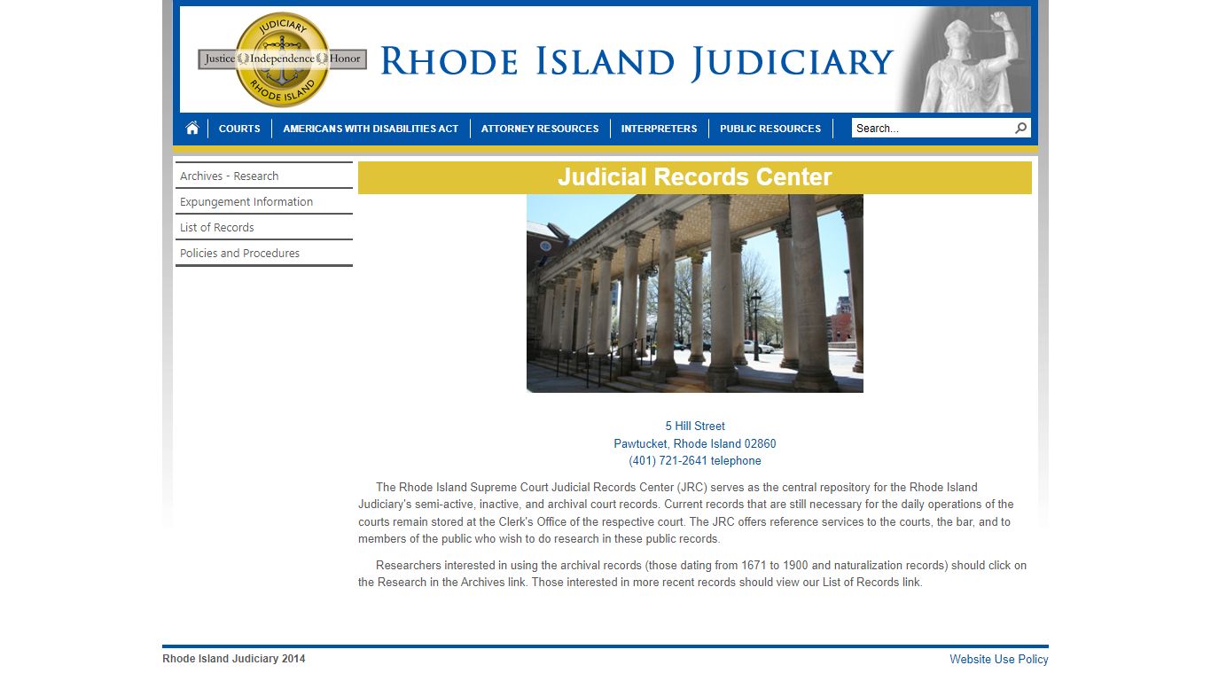 JudicialRecordsCenter - Rhode Island
